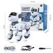 RC Robot Electronic Dog Pets Programmable Interactive Smart Dancing Walking Voice Control Gifts for Kids Age 3+(Blue)