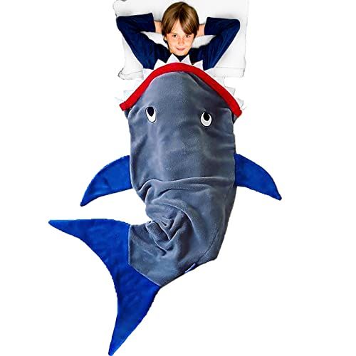 Shark Blanket Tail Super Soft and Cozy  Fleece Blanket Machine Washable Wearable FOR HEIGHT 150-174CM SizeM