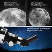 Space Telescope Astronomical Kids Adults Astronomy Beginners Monocular 30070 70mm Aperture 300 Focal Length 15X-150X Adjustable