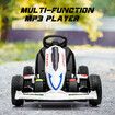 Kids Electric Car Ride On Go Kart Vehicle Remote Control Racing Toy Off Road Riding 12V with LED MP3 Battery White 