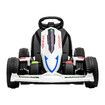 Kids Electric Car Ride On Go Kart Vehicle Remote Control Racing Toy Off Road Riding 12V with LED MP3 Battery White 