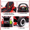 Kids Electric Car Remote Control Ride on Go Kart Racing Vehicle Toy off Road Riding 12V with LED MP3 Battery Red 