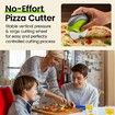 Pizza Cutter Wheel - No Effort Pizza Slicer with Protective Blade Guard and Ergonomic Handle - Super Sharp and Dishwasher Safe (Green)