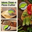 Pizza Cutter Wheel - No Effort Pizza Slicer with Protective Blade Guard and Ergonomic Handle - Super Sharp and Dishwasher Safe (Green)