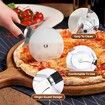 Premium Pizza Cutter - Stainless Steel Pizza Cutter Wheel - Easy to Cut and Clean - Super Sharp Pizza Slicer - Dishwasher Safe - Handles Large and Small Pizza - Corte De Pizza(Black)