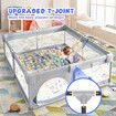 Baby Playpen Fence Pen Playground Safety Enclosure Gate Activity Centre Barrier Play Room Yard 150x180cm