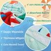 Hooded Towel for Babys Toddlers, Boys Girls 2 to 5 Years, Cotton Wrap,Pool Shower Beach Swim Bathroom Child Cover ups