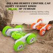 Newest Remote Control Car Rollover Stunt Car, Dual Sided off-Road Charging, Electric Racing Children'S Toy Boy Color Green