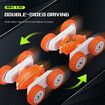 Newest Remote Control Car Rollover Stunt Car, Dual Sided off-Road Charging, Electric Racing Children'S Toy Boy Color Orange