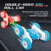 Newest Remote Control Car Rollover Stunt Car, Dual Sided off-Road Charging, Electric Racing Children'S Toy Boy Color Blue