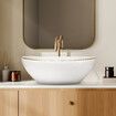 White Bathroom Sink Vessel Wash Basin Washing Vanity Bowl Above Counter Hand Toilet Bath Countertop Modern Oval Ceramic  