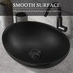 Black Bathroom Sink Basin Vessel Wash Washing Vanity Bowl Countertop Above Counter Toilet Bath Hand Modern Oval Ceramic