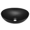 Black Bathroom Sink Basin Vessel Wash Washing Vanity Bowl Countertop Above Counter Toilet Bath Hand Modern Oval Ceramic