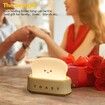 Desk Decor Toaster Lamp,Rechargeable Small Lamp with Smile Face Toast Bread Cute Toaster Shape Room Decor Night Light for Bedroom,Bedside,Living Room,Dining,Desk Decorations,Gift (Yellow)