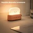 Desk Decor Toaster Lamp,Rechargeable Small Lamp with Smile Face Toast Bread Cute Toaster Shape Room Decor Night Light for Bedroom,Bedside,Living Room,Dining,Desk Decorations,Gift (Pink)