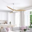 Devanti 52'' Ceiling Fan AC Motor w/Light w/Remote - Light Wood