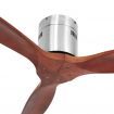 Devanti 52'' Ceiling Fan AC Motor w/Timer w/Remote - Dark Wood