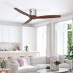 Devanti 52'' Ceiling Fan AC Motor w/Timer w/Remote - Dark Wood