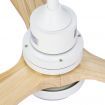 Devanti 52'' Ceiling Fan AC Motor LED Light Remote - Light Wood