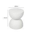 Levede Side Table Terrazzo  Hourglass Shape Magnesia Stool Stone Style Top 40cm