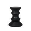 Levede Side Table Geometric Chess Shape Magnesia Stool Stone Style Top 31cm