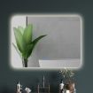 EMITTO LED Wall Mirror Anti-fog Bathroom Mirrors Makeup Light 80x60cm