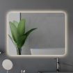 EMITTO LED Wall Mirror Anti-fog Bathroom Mirrors Makeup Light 80x60cm