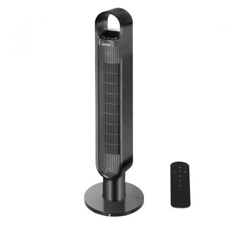 Spector Tower Fan Portable Oscillating Remote Control LED Display Timer Ionizer