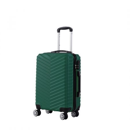 Slimbridge 24" Luggage Suitcase Trolley Travel Packing Lock Hard Shell Green