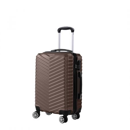 Slimbridge 28" Luggage Suitcase Trolley Travel Packing Lock Hard Shell Coffee