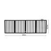 PaWz 4 Panels Wooden Pet Gate Dog Fence Safety Stair Barrier Security Door Black