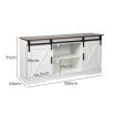 Levede TV Cabinet Entertainment Unit Stand Wooden Table Sliding Barn Door