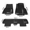 Manan Tesla Model Y Floor Mats 3D Car Carpets Front Rear Set Anti-Slip 2020-2022