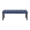 Cate Button-Tufted Upholstered Bench by Sarantino - Blue Linen