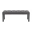 Cate Button-Tufted Upholstered Bench by Sarantino - Dark Grey