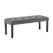 Cate Button-Tufted Upholstered Bench by Sarantino - Dark Grey