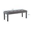 Cate Button-Tufted Upholstered Bench by Sarantino - Dark Grey