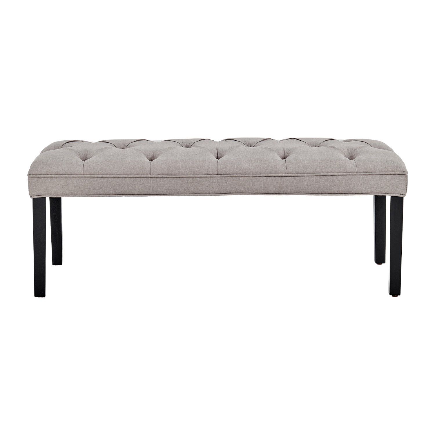 Cate Button-Tufted Upholstered Bench by Sarantino - Light Grey