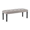 Cate Button-Tufted Upholstered Bench by Sarantino - Light Grey