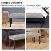 Cate Button-Tufted Upholstered Bench by Sarantino - Light Grey