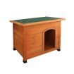 Little Buddies Wooden Flat Roof Dog Kennel - Large