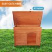 Little Buddies Wooden Flat Roof Dog Kennel - Large