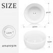 White Bathroom Sink Vessel Hand Wash Basin Vanity Washing Bowl Above Counter Toilet Bath Countertop Ceramic Modern Round 