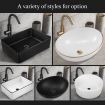 Black Bathroom Sink Vessel Wash Washing Basin Vanity Above Counter Hand Toilet Bowl Countertop Modern Bath Ceramic Rectangle 