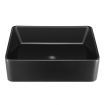 Black Bathroom Sink Vessel Wash Washing Basin Vanity Above Counter Hand Toilet Bowl Countertop Modern Bath Ceramic Rectangle 