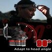 Rechargeable Headlamp 8 LED 18000 High Lumen Bright Head Lamp with Red Light USB,8 Mode Waterproof Head Flashlight for Outdoor RunningCamping Gear