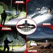 Rechargeable Headlamp 8 LED 18000 High Lumen Bright Head Lamp with Red Light USB,8 Mode Waterproof Head Flashlight for Outdoor RunningCamping Gear