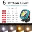 LED Rechargeable Magnetic Work Light Mechanic Light Power Bank 180° Rotating Waterproof Flashlight For Camping