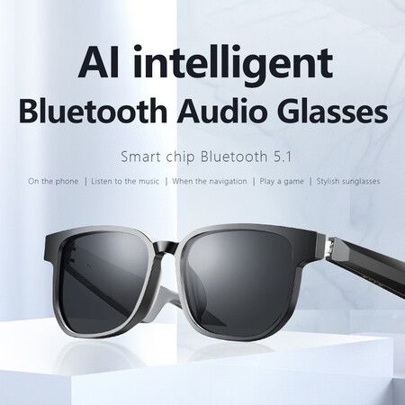 Bluetooth Sunglasses Smart Audio Glasses with Open Ear Headphones and Sunglasses Lenses 2 in 1 Night Driving Glasses for Men and Women