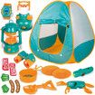 Kids Play Tent,Pop Up Tent with Kids Camping Gear Set,Outdoor Toys Camping Tools Set for Kids